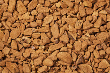 instant coffee granules at life-size