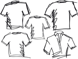 tee sketch. Vector illustration