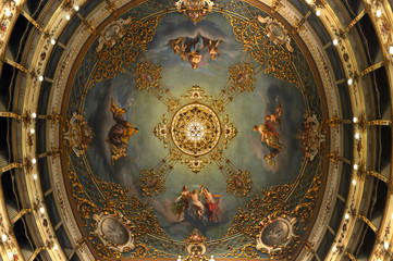 Ceiling of opera theatre of city of Carpi - obrazy, fototapety, plakaty