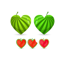 Watermelon In Form of Heart