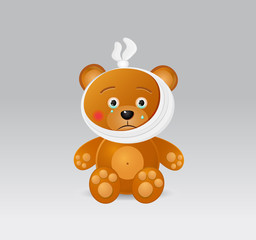 ill bear with thermometer