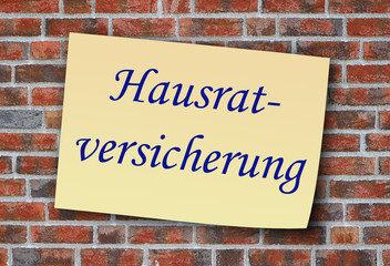 Hausratversicherung