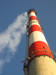high white-red chimney