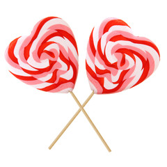 Heart-shaped lollipops