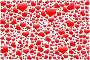 fond - nuage de coeur - st valentin
