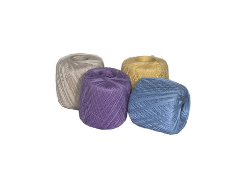 Colorful Spools of Crochet Yarn