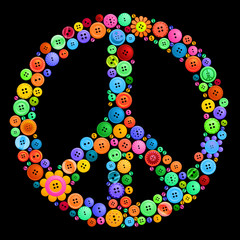 button peace sign