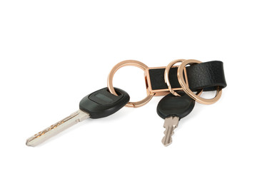 keychain with keys isolated