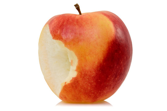 bitten red apple