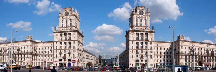 Minsk capital of Belarus Belorussia - obrazy, fototapety, plakaty