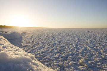 Morze Bałtyckie - lód zima - obrazy, fototapety, plakaty