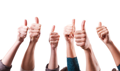 Thumbs Up on White Background