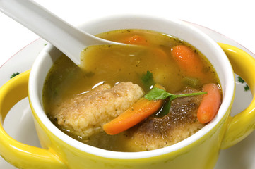 Traditional Honduran capirotadas, cheese dumpling, soup.