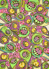 Stylized colorful natural pattern