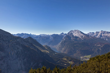Königssee lake and surrounding mountains