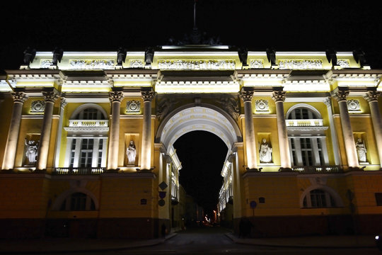 Senate And Synod Building At Night