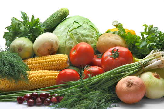 group of vegetables and fruits