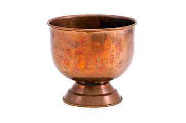 isolated copper vase