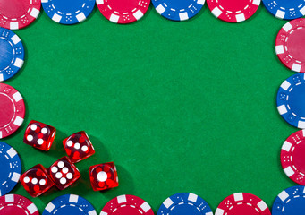 Casino chips. Photo gambling