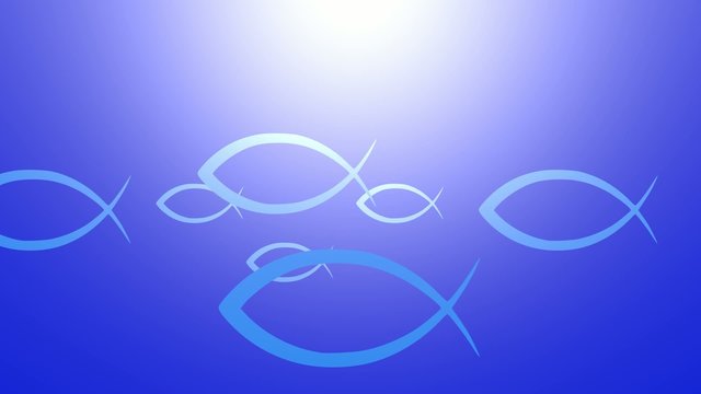Ichthys Schwarm im Licht