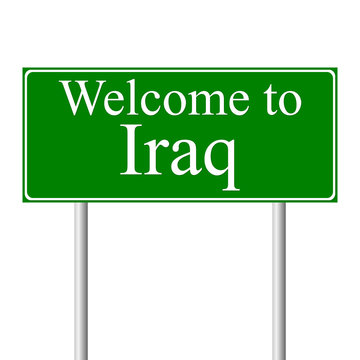 Welcome to Iraq, concept road sign