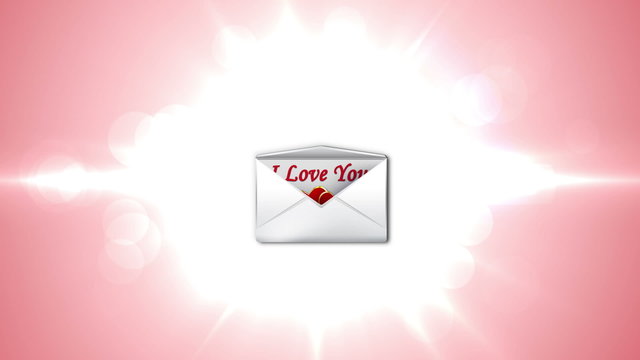 I Love You in Letter with Hearts - HD1080