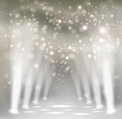 light Christmas Stage Spotlight with snowflakes