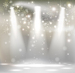 light Christmas Stage Spotlight with snowflakes