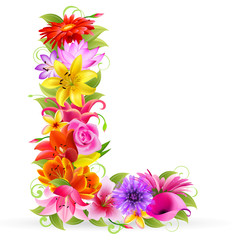 Buchstabe Blume - L