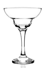 empty glass of wine isolated on white
