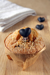 blaubeermuffin mit herz
