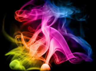 Obraz na płótnie Canvas Rainbow smoke