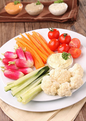 vegetables and dip
