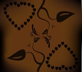 Vector love Heart. abstract  background