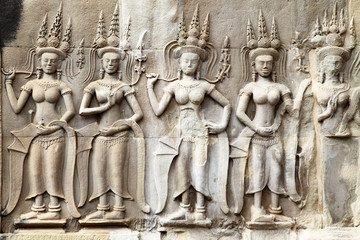 Khmer carving in Angkor