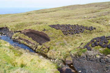 Drying peat