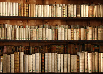 Oude boekenplank