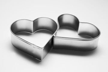 Simple chrome hearts on white background