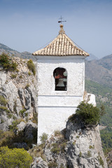 Fototapeta na wymiar Belfry at El Castell de Guadalest, Alicante, Spain.