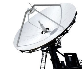 Parabolic Antenna on White © Petair