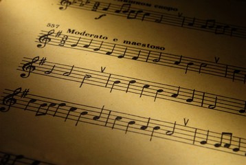 Naklejka premium old music book