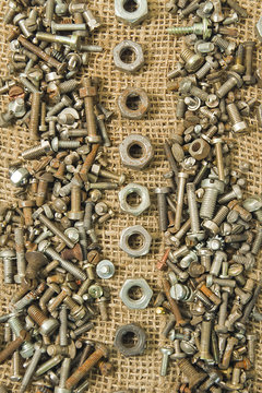 Bolts and screw  background