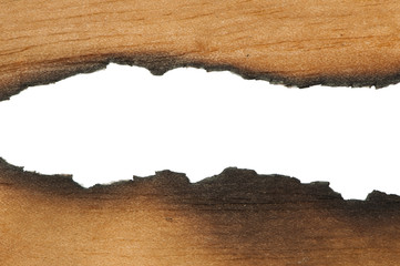 Burned wooden paper