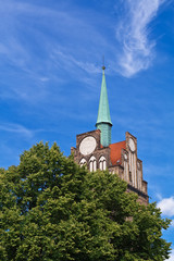 Fototapeta na wymiar Das Kröpeliner Tor w Rostocku.