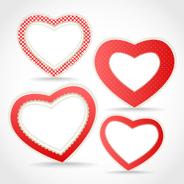 Valentine hearts. Template for a tex