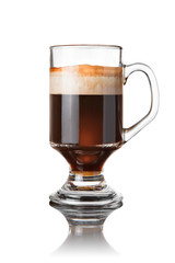 coffee cocktail isolated on white