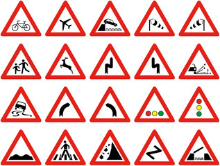 traffic signs collection - vector