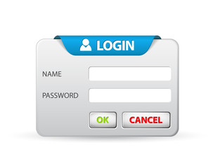 Fototapeta premium Vector login form template