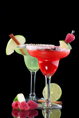 Apple and Raspberry margaritas  - Most popular cocktails series