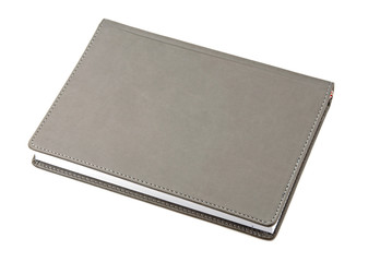 black leather notebook